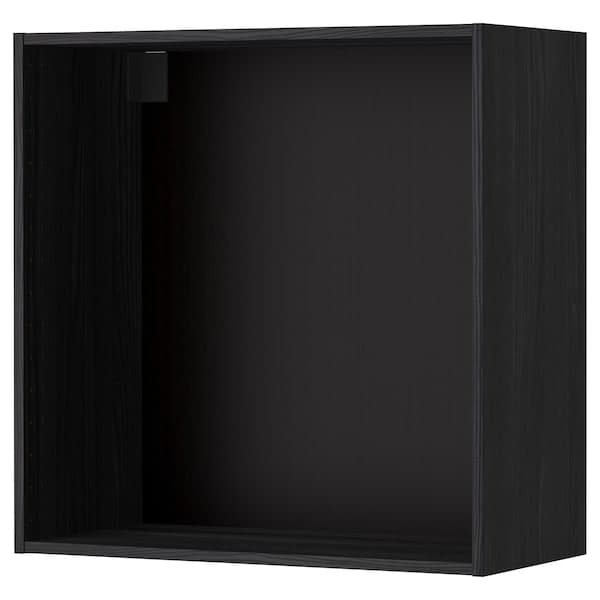 METOD - Wall cabinet frame, wood effect black, 80x37x80 cm - best price from Maltashopper.com 10205548