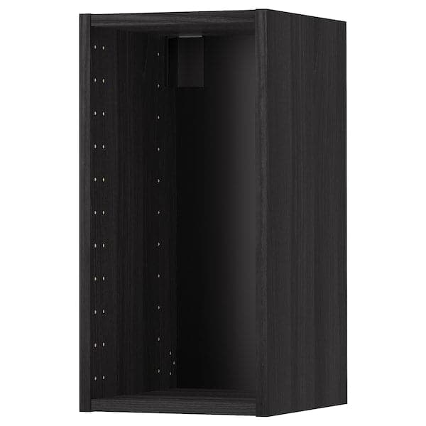 METOD - Wall cabinet frame, wood effect black, 30x37x60 cm