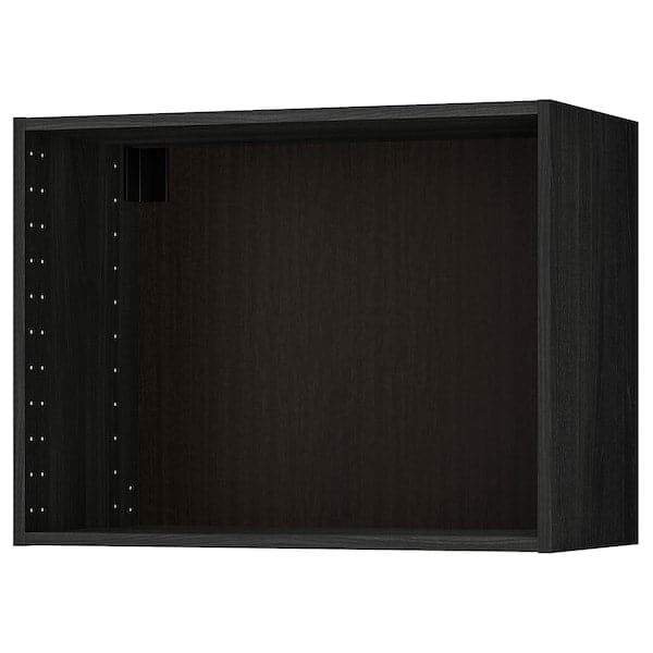 METOD - Wall cabinet frame, wood effect black, 80x37x60 cm - best price from Maltashopper.com 60205555
