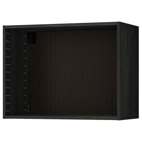 METOD - Wall cabinet frame, wood effect black, 80x37x60 cm