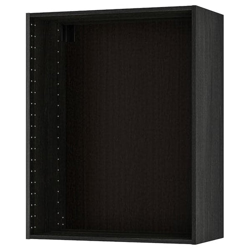 METOD - Wall cabinet frame, wood effect black, 80x37x100 cm