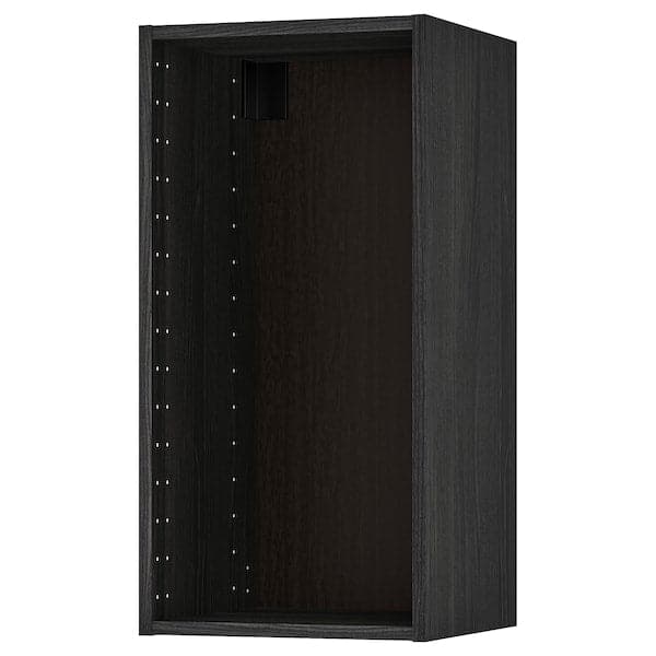 METOD - Wall cabinet frame, wood effect black, 40x37x80 cm - best price from Maltashopper.com 50205551