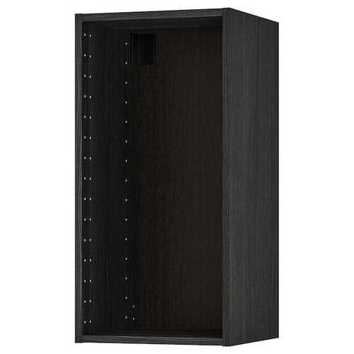 METOD - Wall cabinet frame, wood effect black, 40x37x80 cm