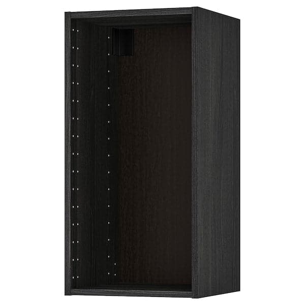 METOD - Wall cabinet frame, wood effect black, 40x37x80 cm