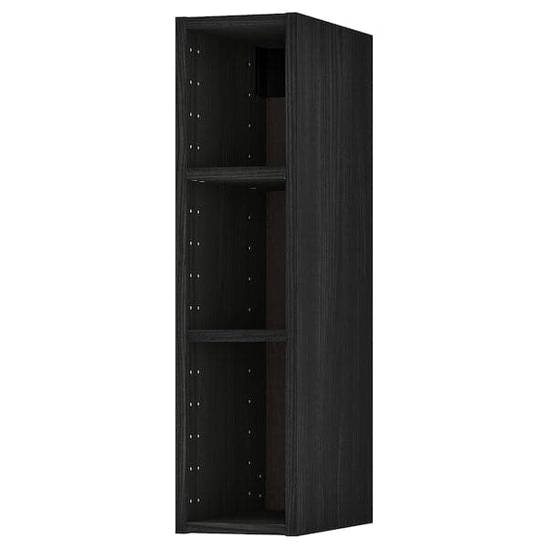 METOD - Wall cabinet frame, wood effect black, 20x37x80 cm - best price from Maltashopper.com 60252113