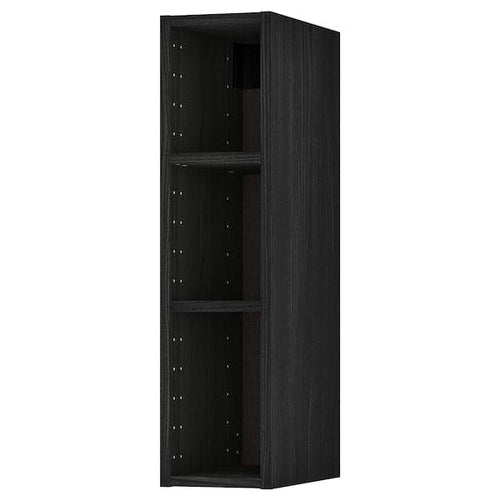 METOD - Wall cabinet frame, wood effect black, 20x37x80 cm
