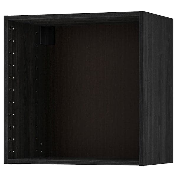 METOD - Wall cabinet frame, wood effect black, 60x37x60 cm - best price from Maltashopper.com 70205545