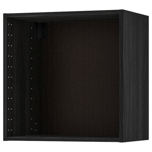 METOD - Wall cabinet frame, wood effect black, 60x37x60 cm