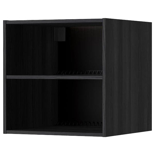METOD - Fridge/freezer top cabinet frame, wood effect black, 60x60x60 cm