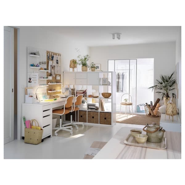 Ikea MICKE Chest of drawers with wheels - white 35x75 cm , 35x75 cm