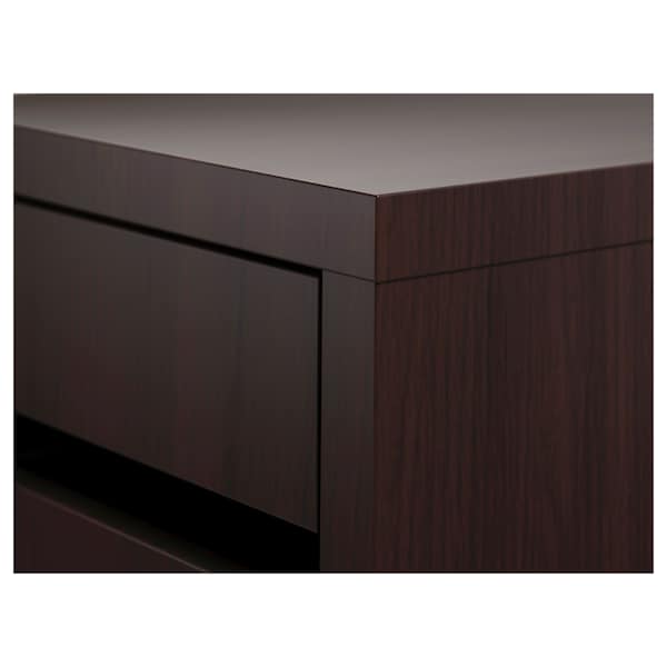 MICKE Chest of drawers with wheels - brown-black 35x75 cm , 35x75 cm - best price from Maltashopper.com 80244749