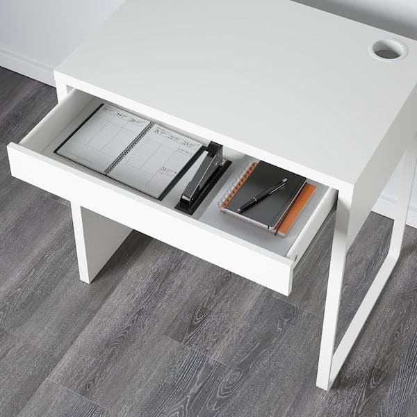 MICKE / DAGNAR - Desk and chair, white/yellow , - best price from Maltashopper.com 49506593