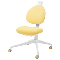 MICKE / DAGNAR - Desk and chair, white/yellow , - best price from Maltashopper.com 49506593
