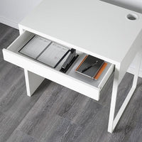MICKE / DAGNAR - Desk and chair, white/turquoise , - best price from Maltashopper.com 29506589