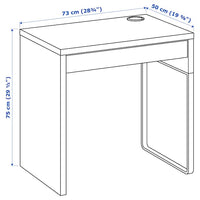 MICKE - Desk, white, 73x50 cm - Premium Furniture from Ikea - Just €77.99! Shop now at Maltashopper.com