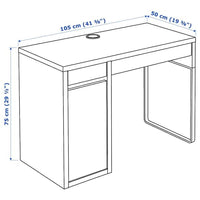 MICKE - Desk, white, 105x50 cm - Premium Furniture from Ikea - Just €128.99! Shop now at Maltashopper.com