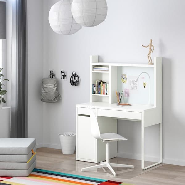 MICKE - Desk, white, 105x50 cm - best price from Maltashopper.com 09903014