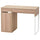 MICKE - Desk, oak effect with white stain, 105x50 cm