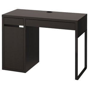MICKE - Desk, black-brown, 105x50 cm - best price from Maltashopper.com 10244743