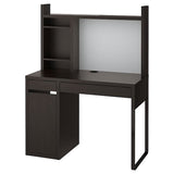 MICKE desk, black-brown, 105x50 cm