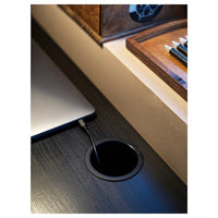MICKE - Desk, black-brown, 105x50 cm - best price from Maltashopper.com 10244743