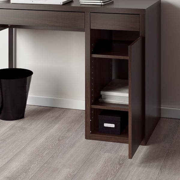 MICKE - Desk, black-brown, 105x50 cm - best price from Maltashopper.com 49926749