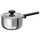 MIDDAGSMAT saucepan with lid, clear glass/stainless steel, 2 l