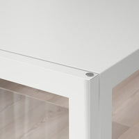 MILSBO - Glass-door cabinet, white, 101x100 cm - best price from Maltashopper.com 20452307