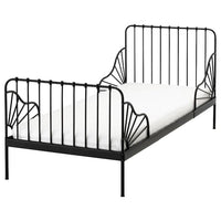 MINNEN Extendable bed structure and slats - black 80x200 cm , 80x200 cm - best price from Maltashopper.com 39124622
