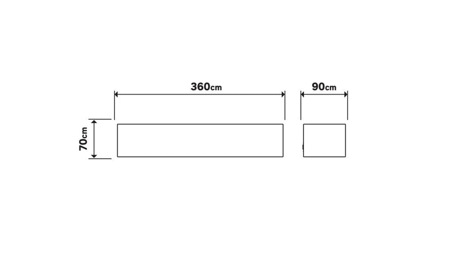 Bricocenter MALO PLASTER WALL LIGHT WHITE 36X7X9CM 2XE14
