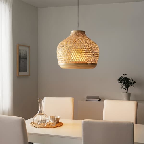 MISTERHULT - Pendant lamp, bamboo/handmade, 45 cm - best price from Maltashopper.com 90441018
