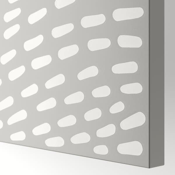 MISTUDDEN - Door with hinges, grey/patterned, 50x195 cm - best price from Maltashopper.com 49553056