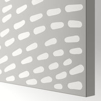 MISTUDDEN - Door with hinges, grey/patterned, 50x195 cm - best price from Maltashopper.com 49553056