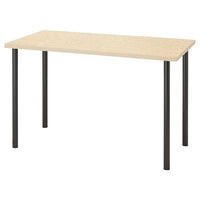MITTCIRKEL / ADILS - Desk, lively pine effect black, 120x60 cm - best price from Maltashopper.com 59508539