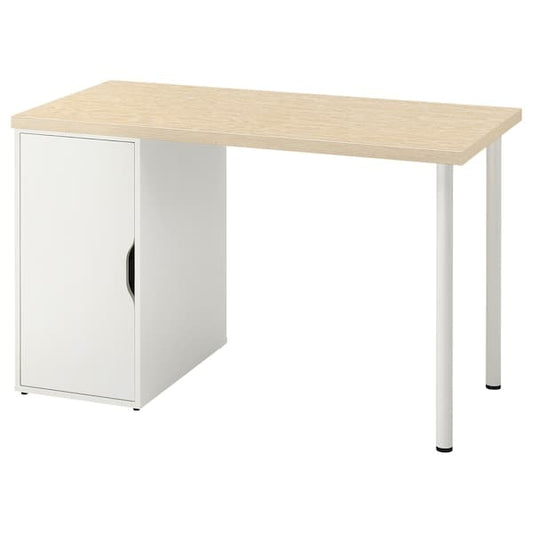 MITTCIRKEL / ALEX - Desk, lively pine effect/white, 120x60 cm - best price from Maltashopper.com 59521710