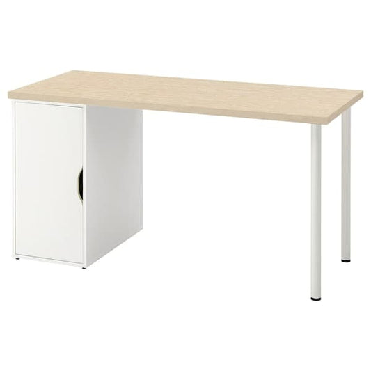 MITTCIRKEL / ALEX - Desk, lively pine effect/white, 140x60 cm - best price from Maltashopper.com 89521718