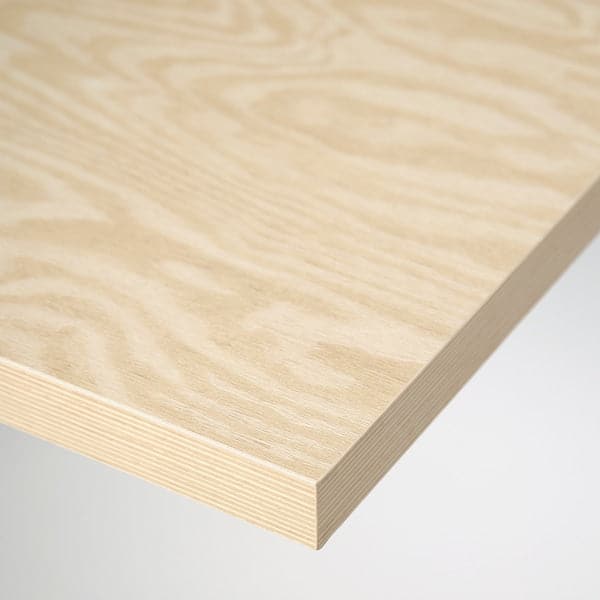 MITTCIRKEL / NÄRSPEL - Desk, lively pine effect/dark grey, 140x60 cm