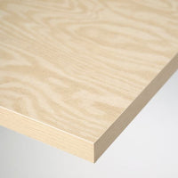 MITTCIRKEL / OLOV - Desk, lively pine effect/white, 120x60 cm - best price from Maltashopper.com 99508684