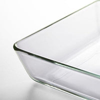 MIXTUR - Oven/serving dish, clear glass, 35x25 cm - best price from Maltashopper.com 80058761