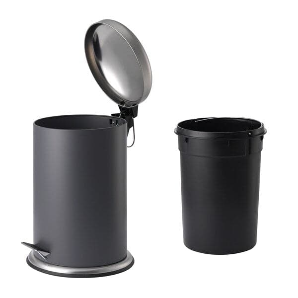 MJÖSA - Pedal bin, dark grey, 12 l - best price from Maltashopper.com 10422844