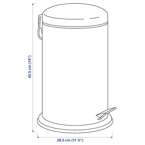 MJÖSA - Pedal bin, dark grey, 12 l - best price from Maltashopper.com 10422844
