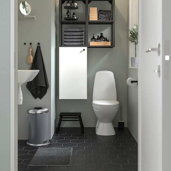 MJÖSA - Pedal bin, dark grey, 12 l - best price from Maltashopper.com 10422844