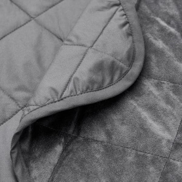 Ikea MJUKPLISTER - Bedspread, dark grey, 160x250 cm