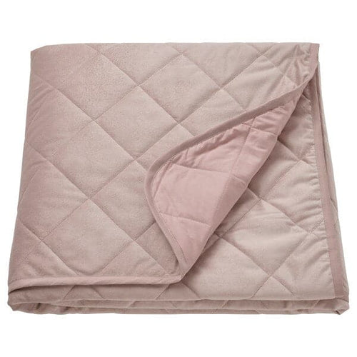 MJUKPLISTER - Bedspread, light pink, 260x250 cm