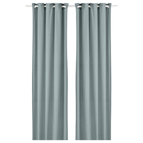 MOALINA Curtains, 1 pair - light blue 145x300 cm , 145x300 cm - best price from Maltashopper.com 80491061