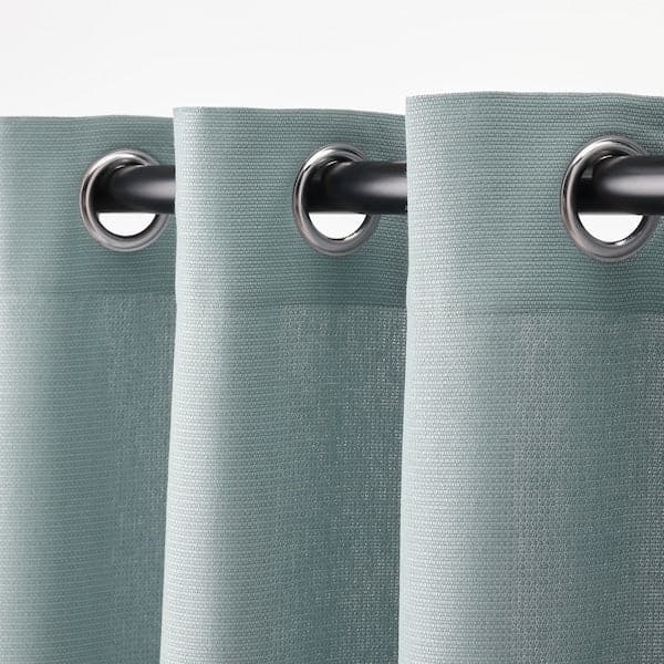 Ikea MOALINA Curtains, 1 pair - light blue 145x300 cm , 145x300 cm