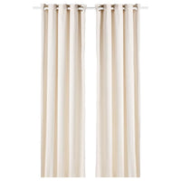 MOALINA Curtains, 1 pair - beige 145x300 cm , 145x300 cm - best price from Maltashopper.com 90491051