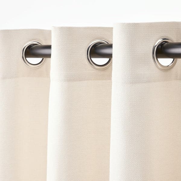 MOALINA Curtains, 1 pair - beige 145x300 cm , 145x300 cm - best price from Maltashopper.com 90491051