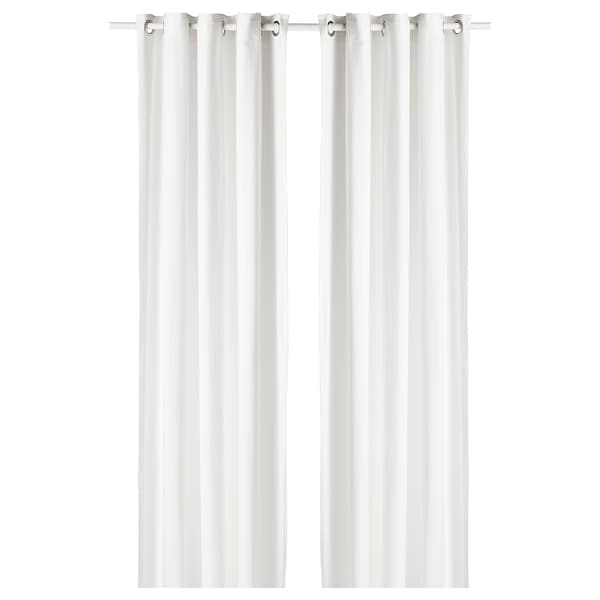 MOALINA Curtains, 1 pair - white 145x300 cm , 145x300 cm - best price from Maltashopper.com 90491046