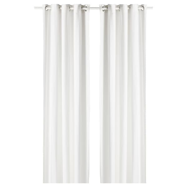 Ikea MOALINA Curtains, 1 pair - white 145x300 cm , 145x300 cm